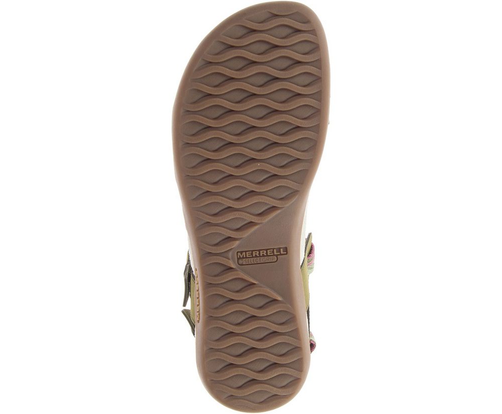 Sandały Merrell Damskie Oliwkowe - District Mendi Backstrap - 964501-ALC